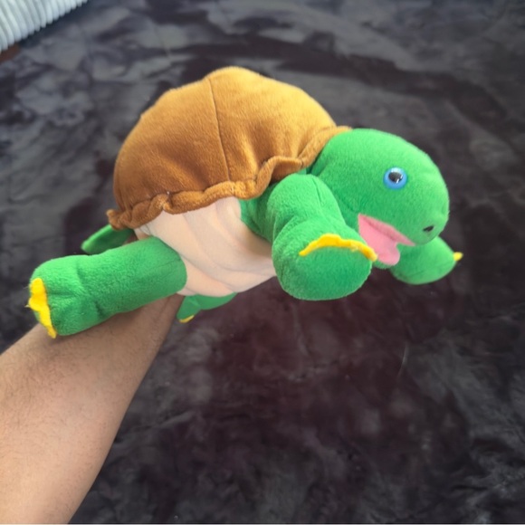 Dakin 1994 Green Brown Turtle Hand Puppet Plush Toys - Picture 2 of 8